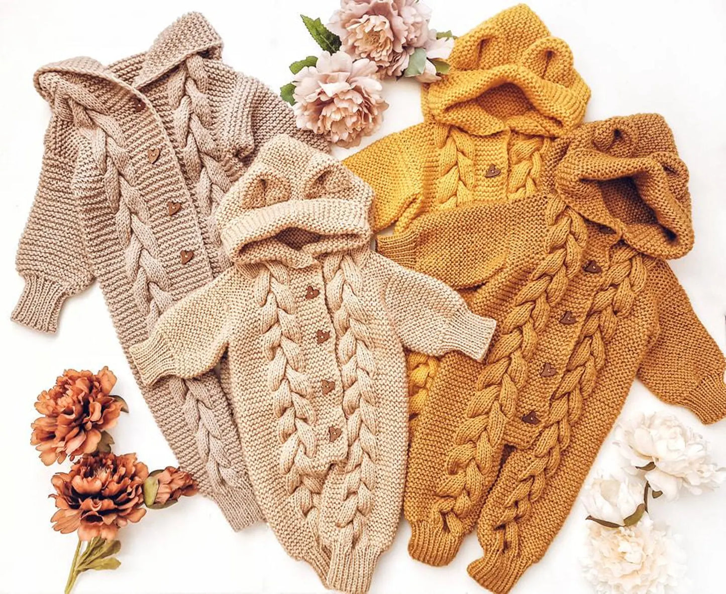 Cozy Baby Cable Set Knitting Pattern