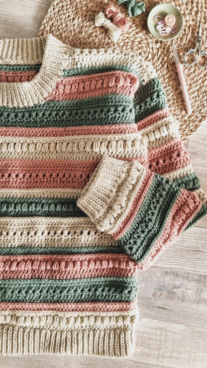 Boho Texture Sweater Crochet Pattern