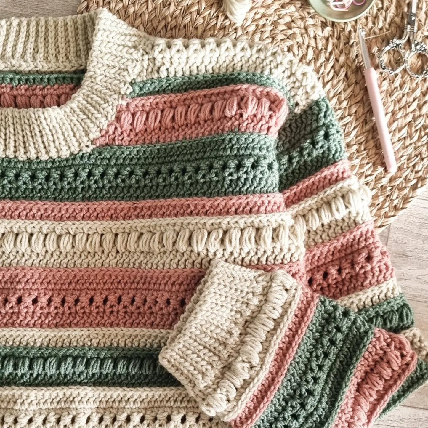 Boho Texture Sweater Crochet Pattern