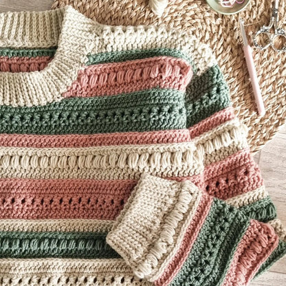 Boho Texture Sweater Crochet Pattern