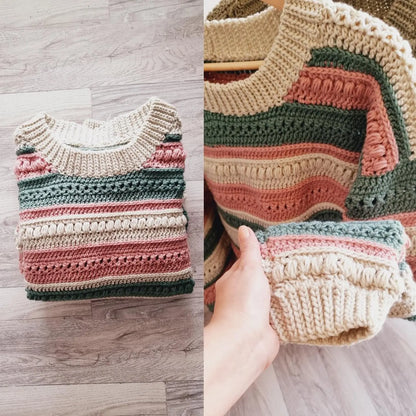 Boho Texture Sweater Crochet Pattern