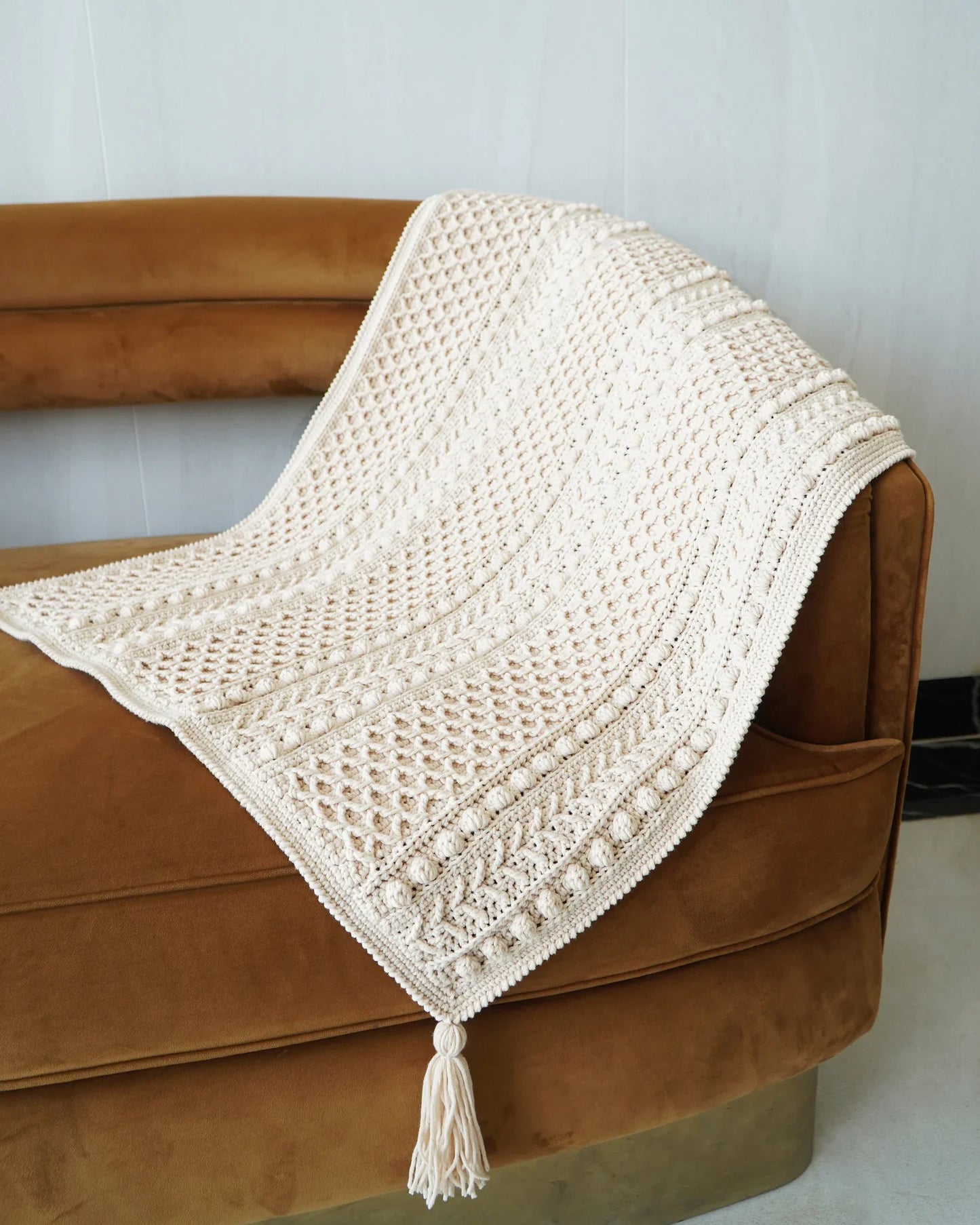 Boho Throw Blanket Crochet Pattern