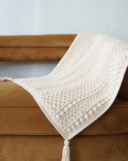 Boho Throw Blanket Crochet Pattern