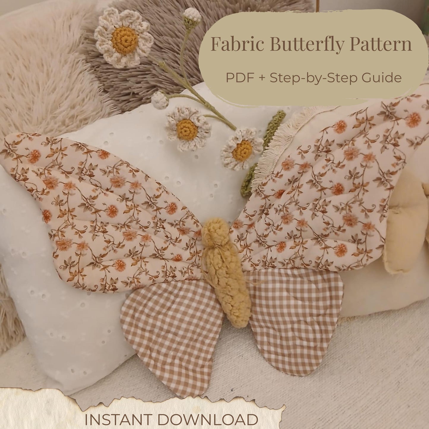 Baby Nursery Butterfly Decor Sewing Pattern