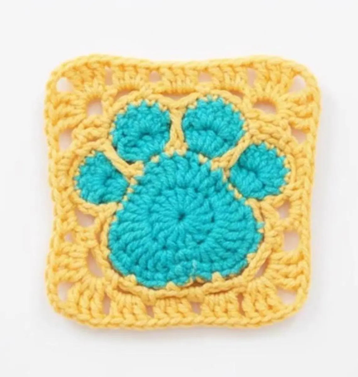 Cat Paw Granny Square Crochet Pattern