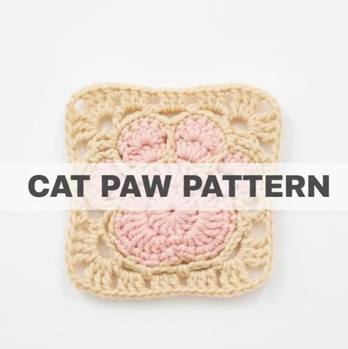 Cat Paw Granny Square Crochet Pattern