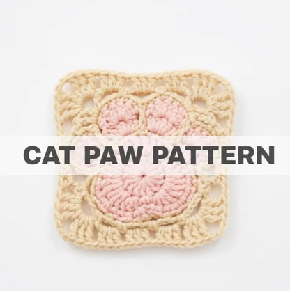 Cat Paw Granny Square Crochet Pattern