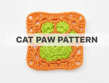Cat Paw Granny Square Crochet Pattern