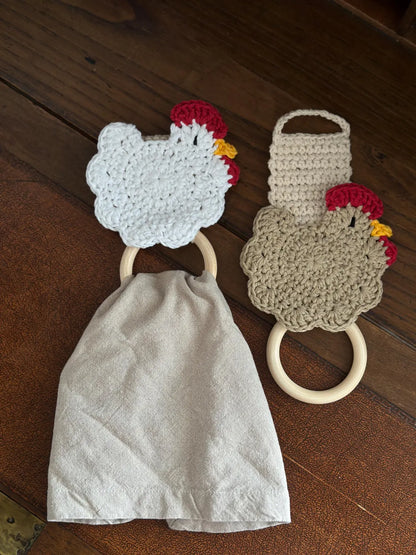 Chicken Towel Holder Crochet Pattern