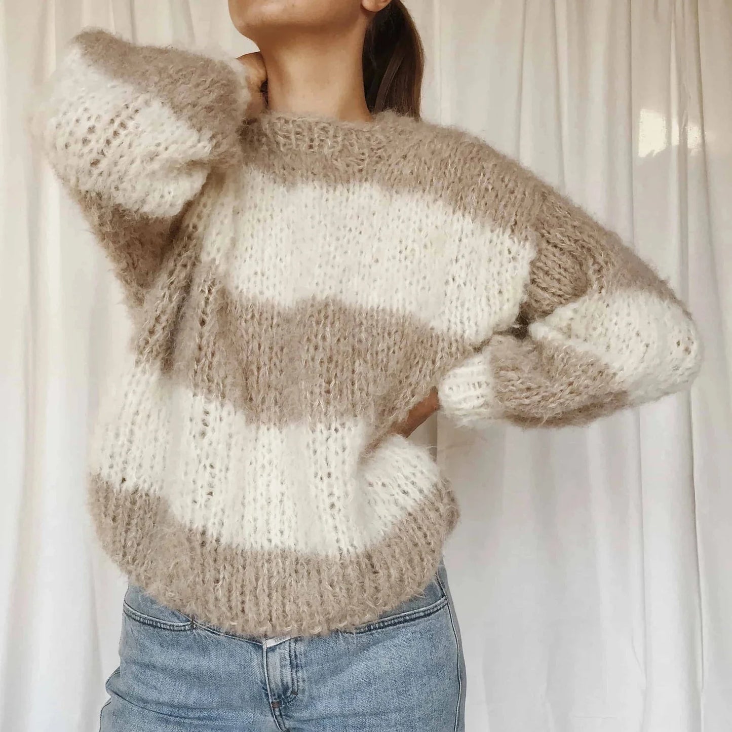 Chunky Knit Sweater Knitting Pattern