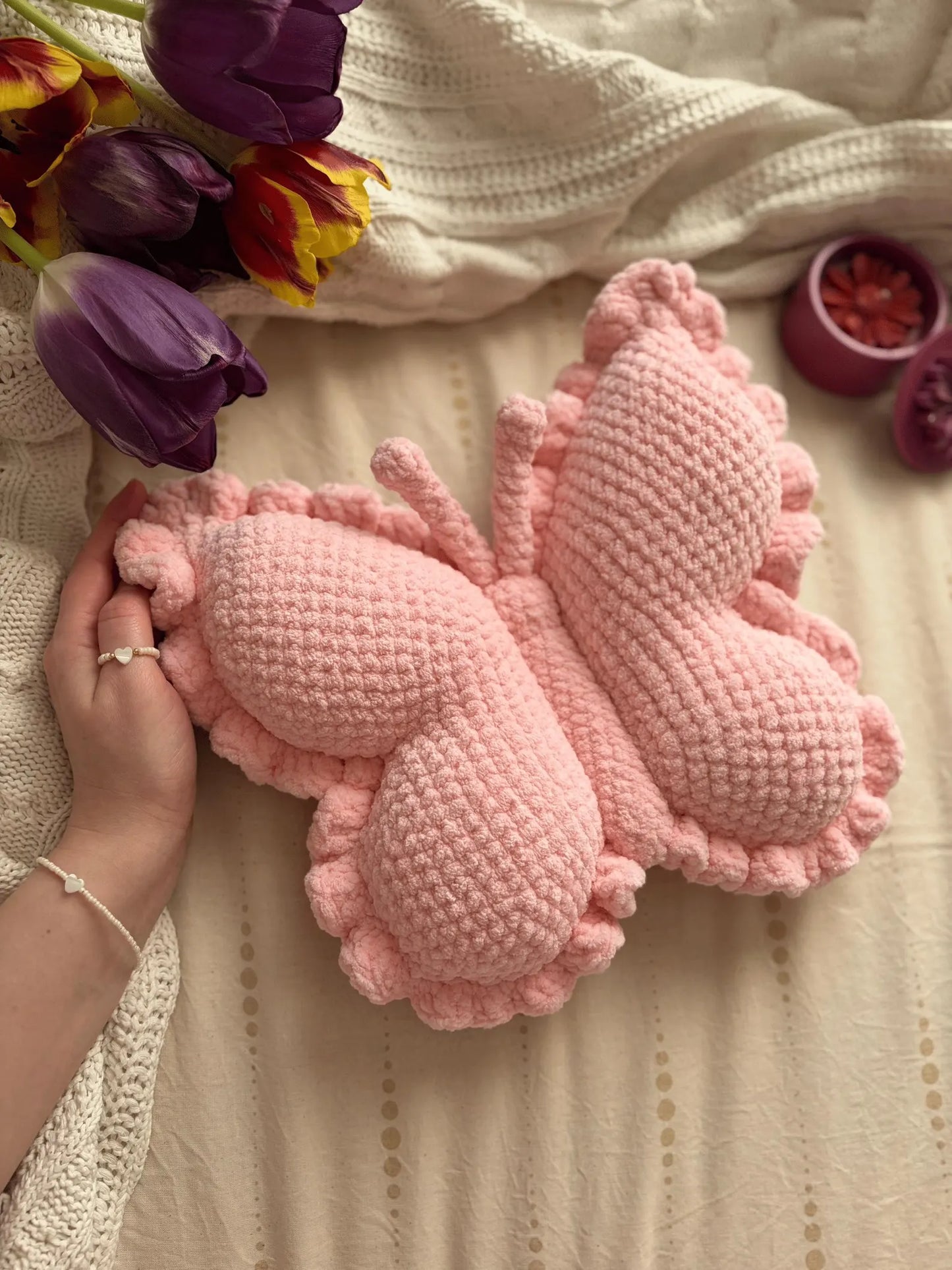 Plush Butterfly Pillow Crochet Pattern