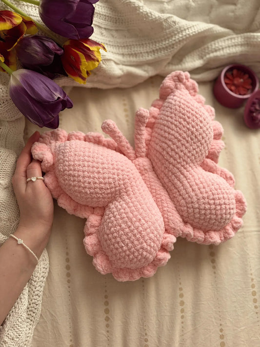 Plush Butterfly Pillow Crochet Pattern