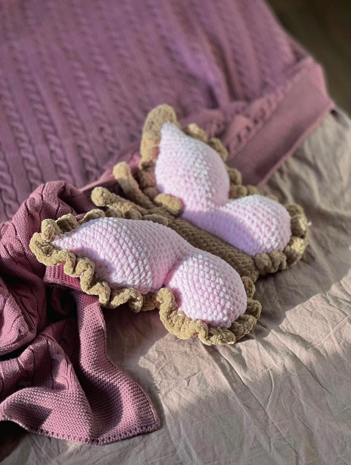 Plush Butterfly Pillow Crochet Pattern