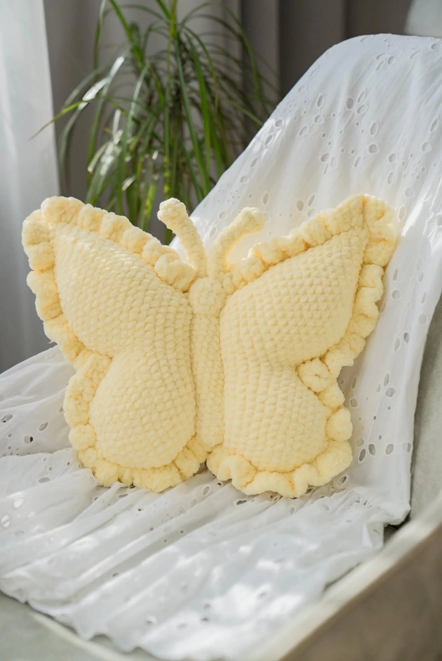 Plush Butterfly Pillow Crochet Pattern