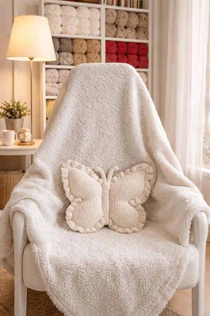 Plush Butterfly Pillow Crochet Pattern