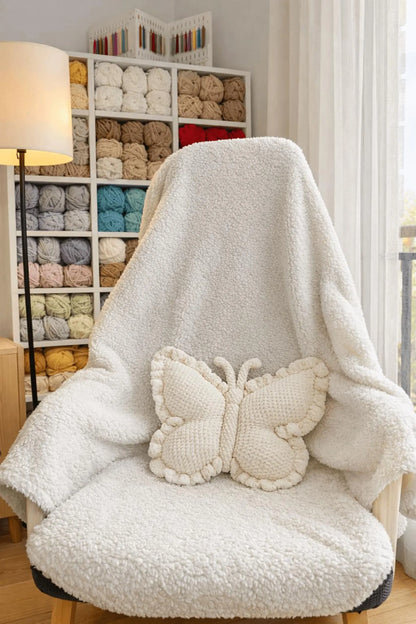 Plush Butterfly Pillow Crochet Pattern