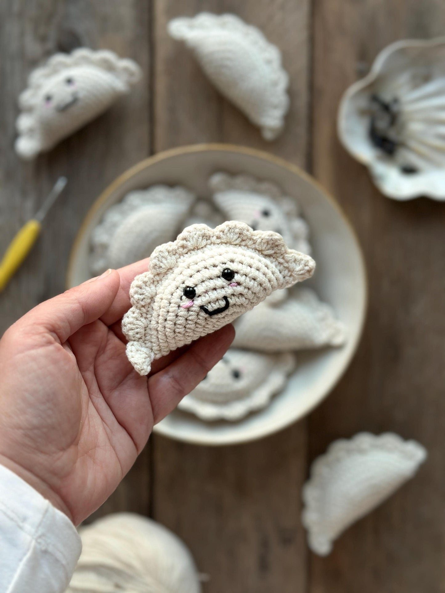 Dumpling Keychain Crochet Pattern