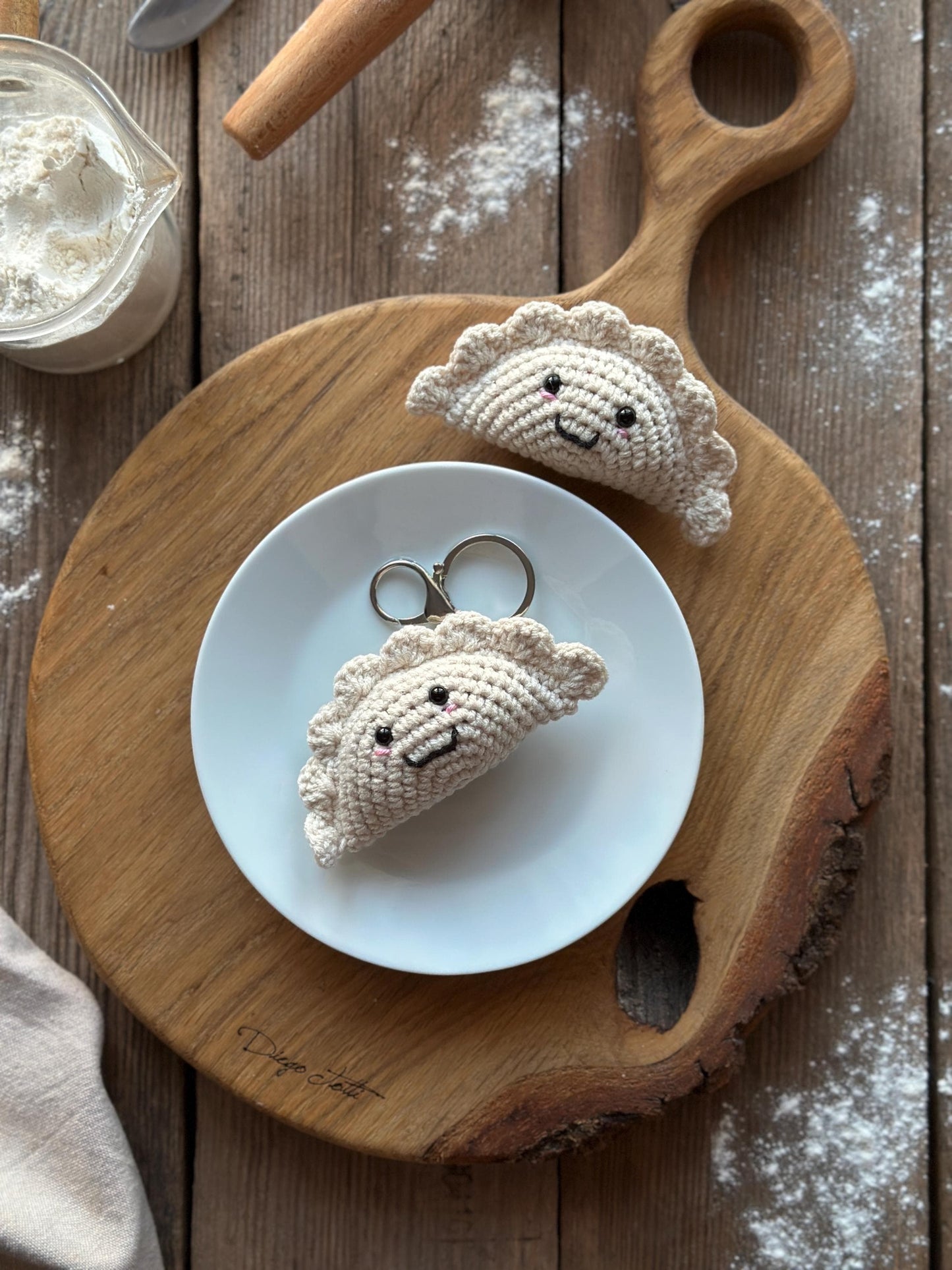Dumpling Keychain Crochet Pattern