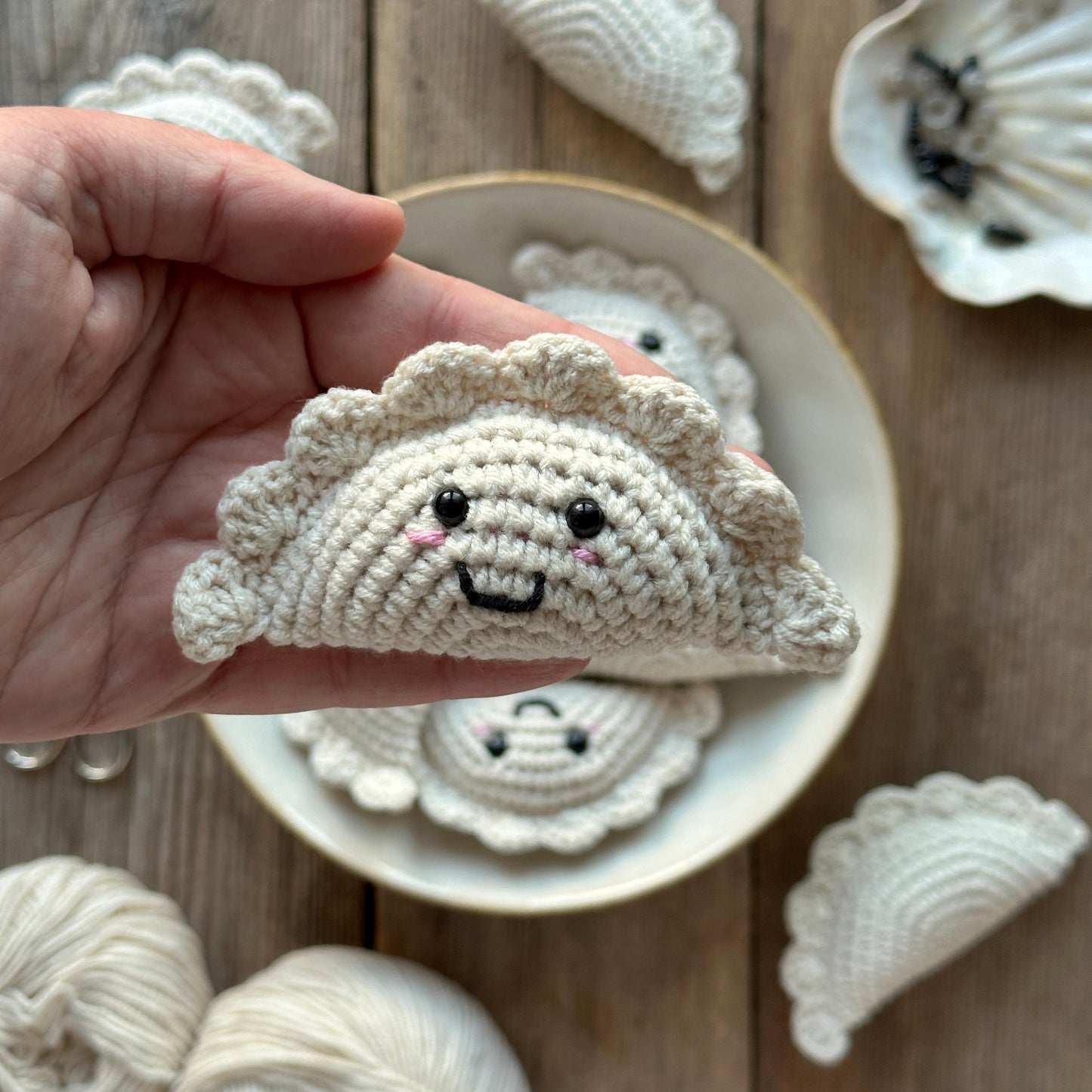 Dumpling Keychain Crochet Pattern