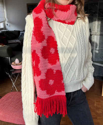 Flower Scarf Crochet Pattern
