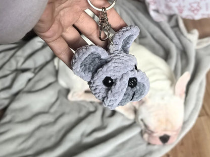 French Bulldog Keychain Crochet Pattern