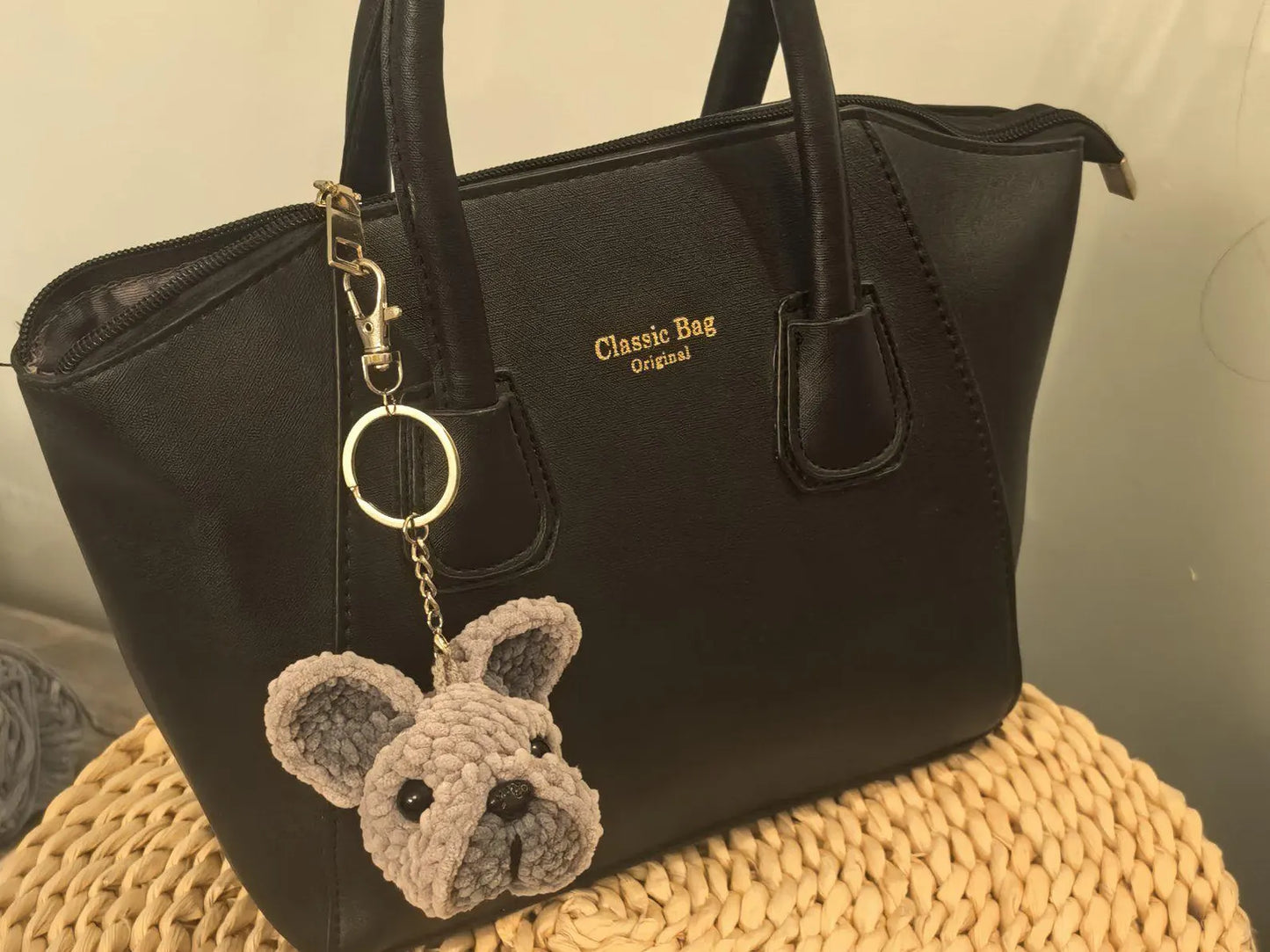 French Bulldog Keychain Crochet Pattern