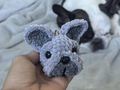French Bulldog Keychain Crochet Pattern