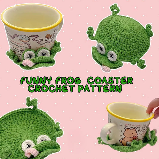 Funny Frog Coaster Crochet Pattern