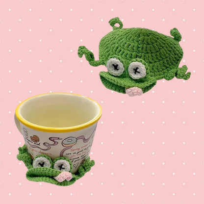 Funny Frog Coaster Crochet Pattern