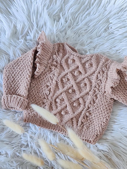 Lily Baby Girl Sweater Knitting Pattern