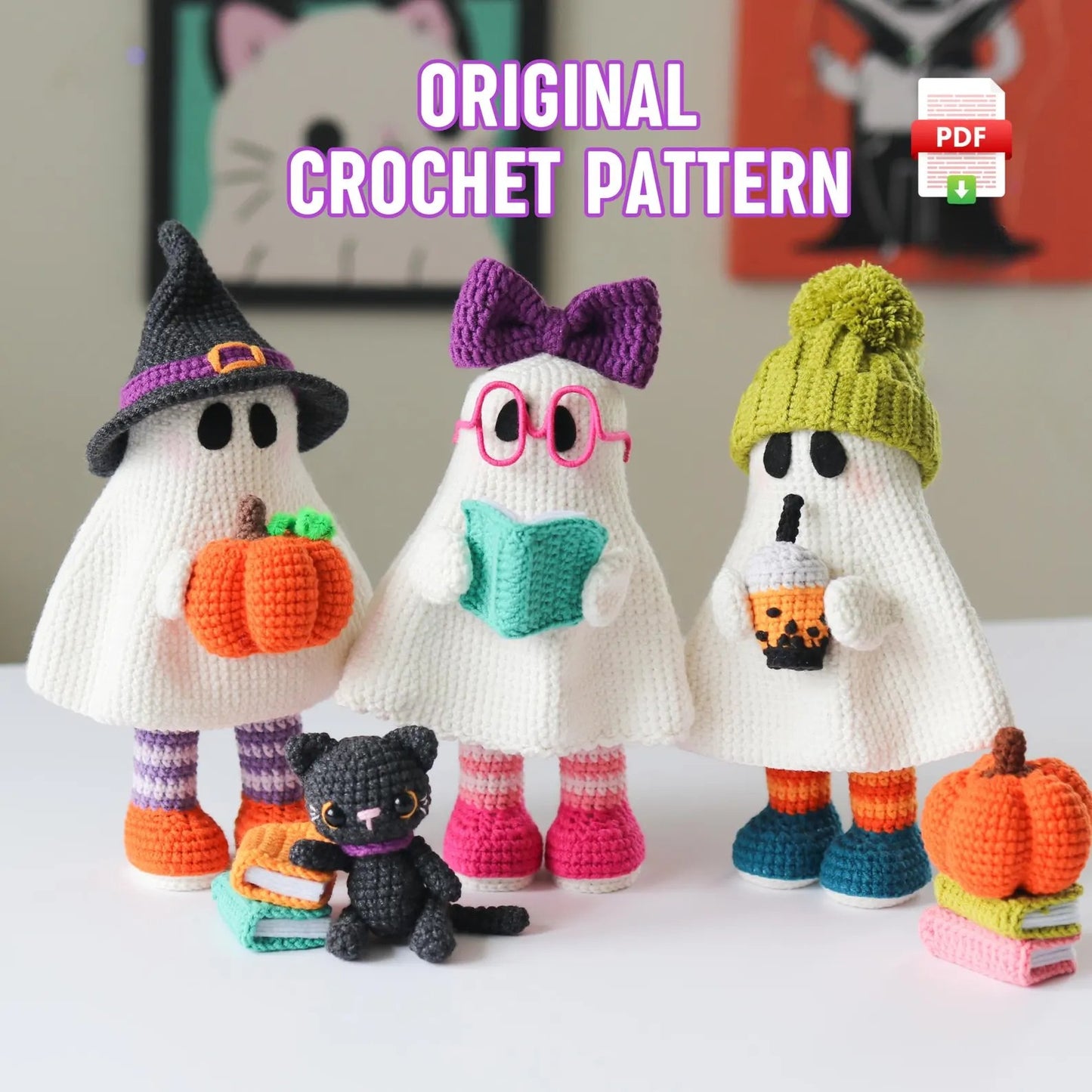 4-in-1 Spooky Ghost Crochet Pattern
