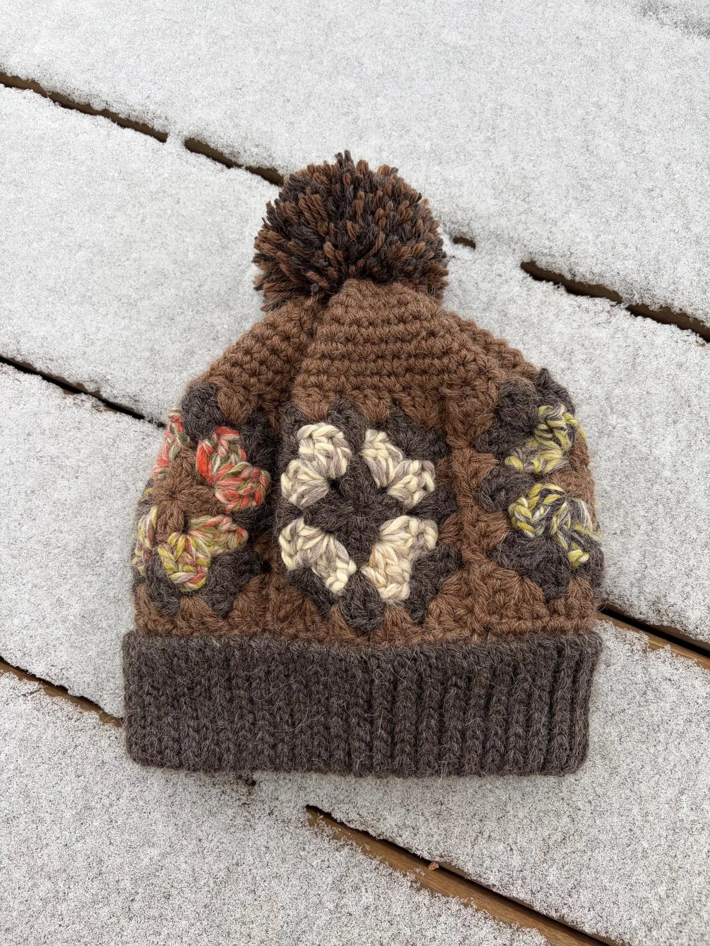 Granny Square Beanie Crochet Pattern