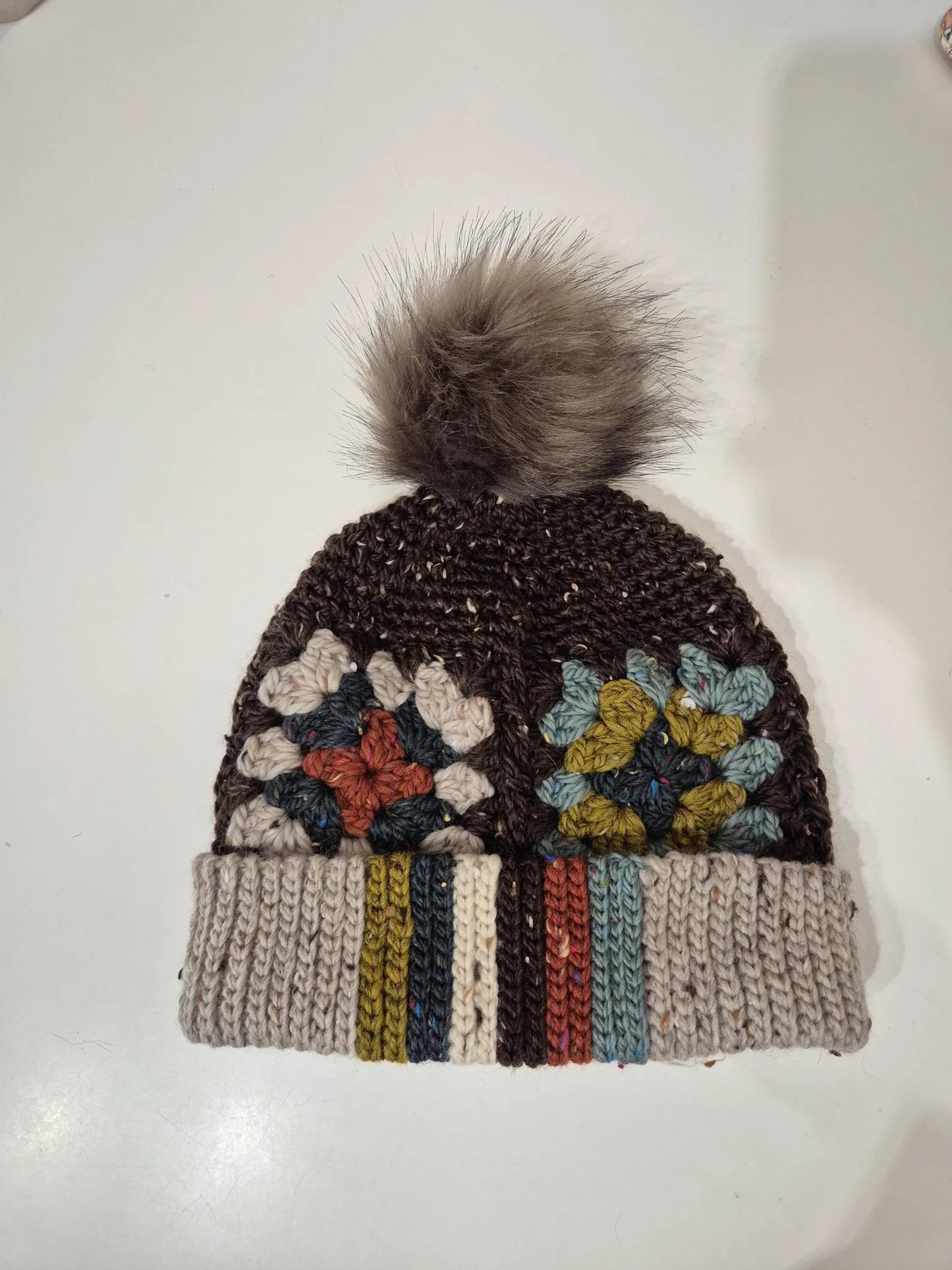 Granny Square Beanie Crochet Pattern