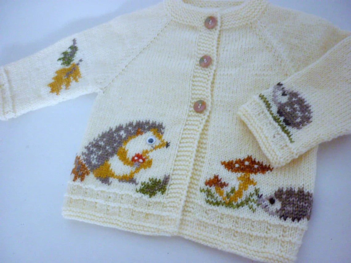Hedgehog Baby Cardigan Knitting Pattern