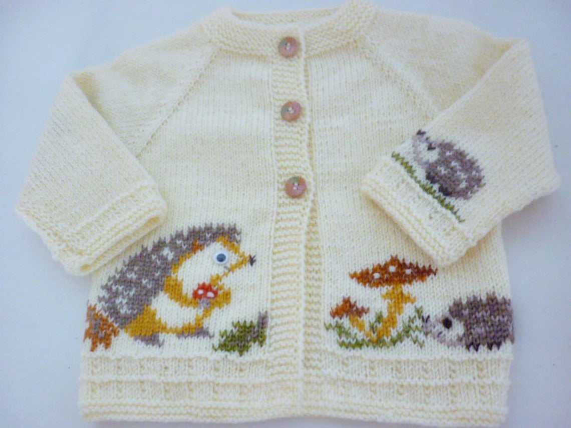 Hedgehog Baby Cardigan Knitting Pattern