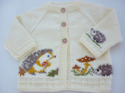 Hedgehog Baby Cardigan Knitting Pattern