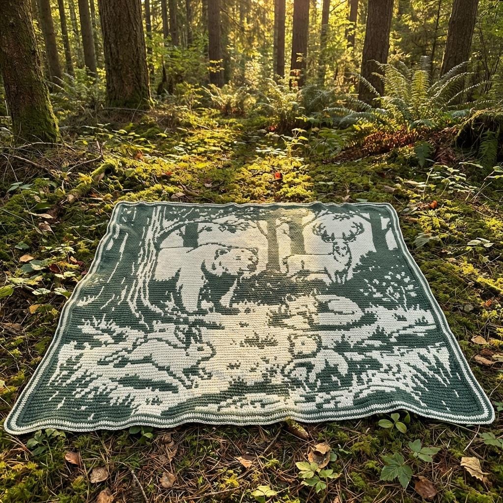 Heart of the Forest Blanket Crochet Pattern