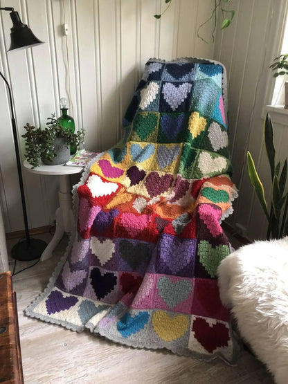 Heart Blanket Crochet Pattern