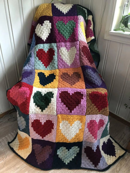 Heart Blanket Crochet Pattern