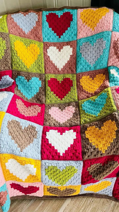 Heart Blanket Crochet Pattern