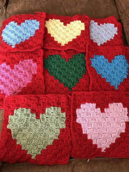 Heart Blanket Crochet Pattern