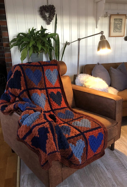 Heart Blanket Crochet Pattern
