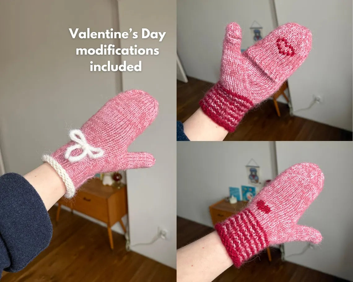 Holding Hands Mittens Knitting Pattern