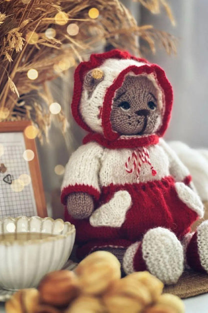 Teddy Bear With Little Heart Outfit Knitting Pattern