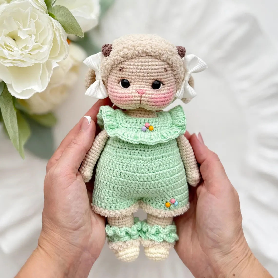 Lamb Doll In Jumpsuits and Dress Bundle Crochet Pattern