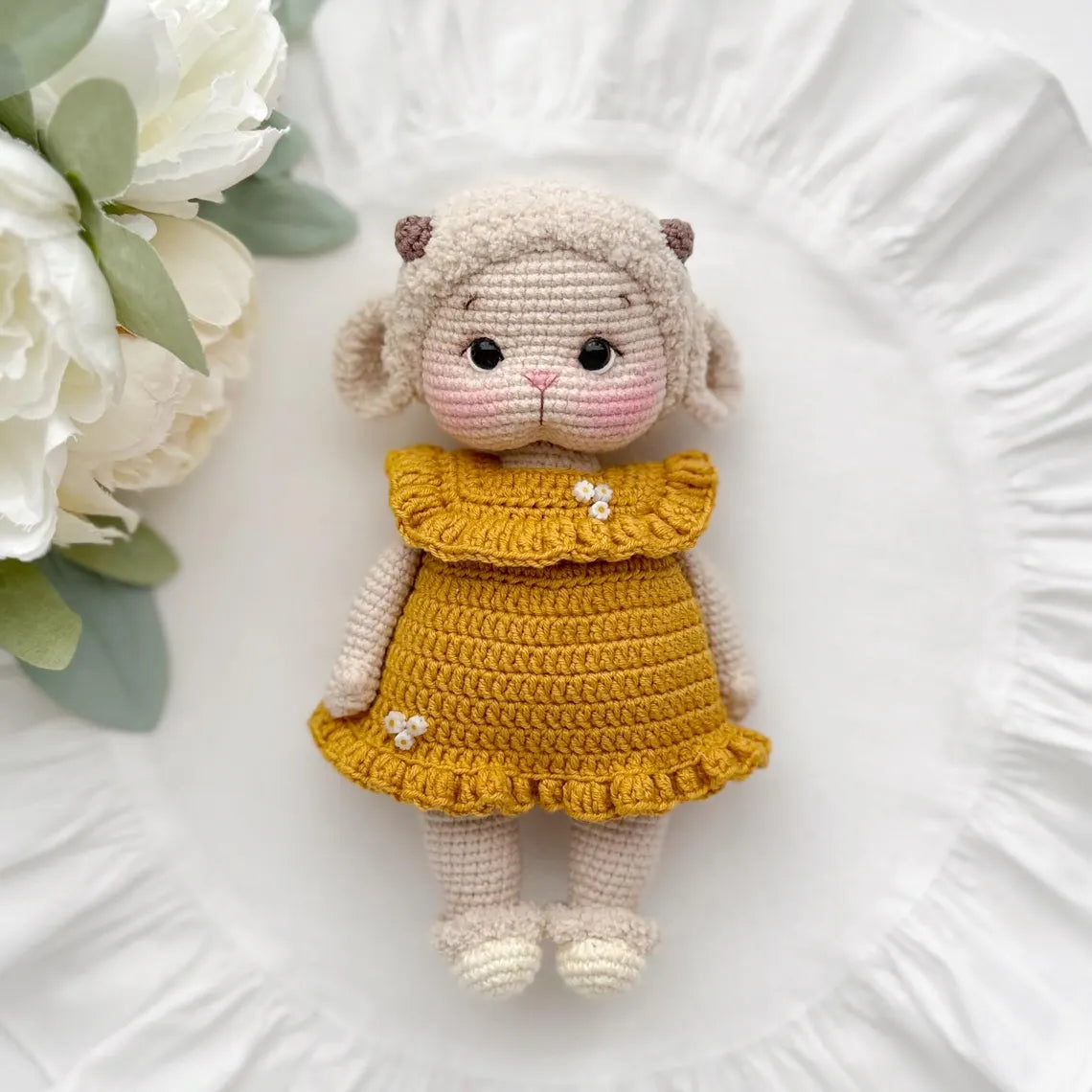 Lamb Doll In Jumpsuits and Dress Bundle Crochet Pattern