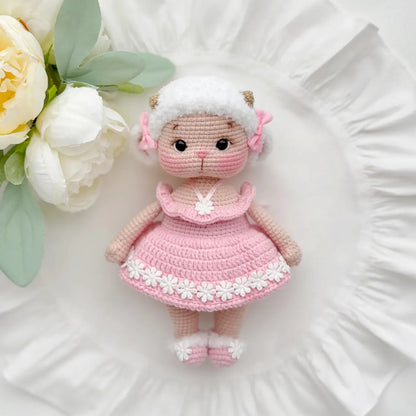 Lamb Doll In Jumpsuits and Dress Bundle Crochet Pattern