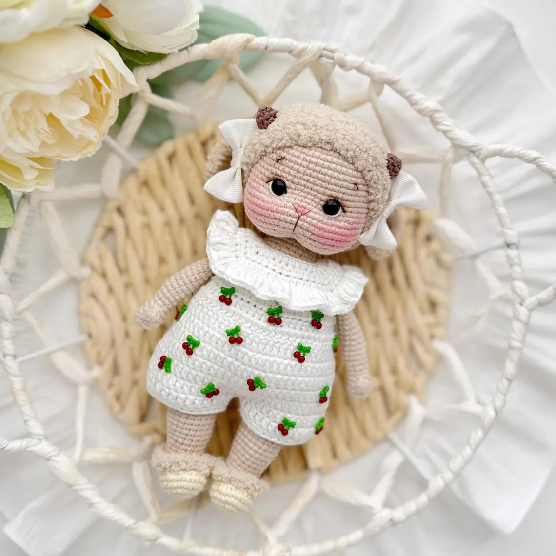 Lamb Doll In Jumpsuits and Dress Bundle Crochet Pattern