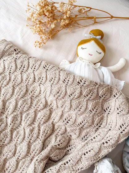 Leaf Baby Blanket Knitting Pattern