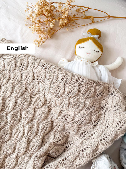 Leaf Baby Blanket Knitting Pattern